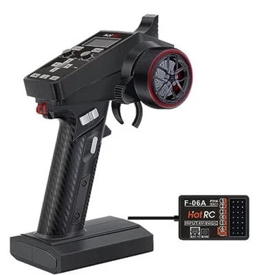 HOTRC Transmitter Receiver 6 Channel 2.4ghz Pistol Grip RC  CT-6A Controller - Image 1 of 4