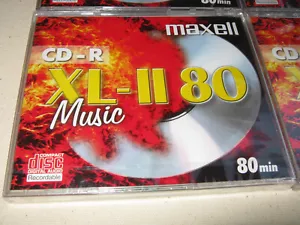 4x MAXELL CD-Rs: "XL-II 80 Music" - Nagrywalne płyty kompaktowe, 80 min - NOWE! - Zdjęcie 1 z 4