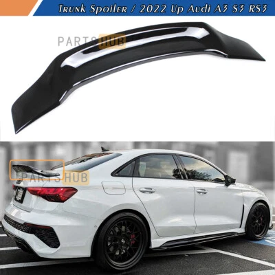 For 2022-25 Audi A3 S3 RS3 8Y Sedan Gloss Black RT Style Duckbilll Trunk Spoiler - Image 1 of 4