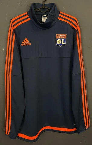 MEN'S FC LYONNAIS OLYMPIQUE 2015/2016 LYON FOOTBALL SOCCER SHIRT JERSEY SIZE L Cover