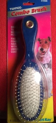 Cepillo combinado Twinco (dos caras) para perros o gatos de pelo largo - Nuevo stock antiguo Foto 1 de 3