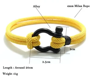 Mens/Womans Fashion Rope Bracelet Double Layer Outdoor Camping Bracelet - Picture 1 of 16