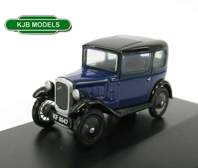 BNIB OO GAUGE OXFORD 1:76 76ASS002 Austin Seven RN Saloon Light Royal Blue - Image 1 of 2