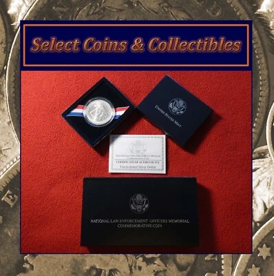 1997-P National Law Enforcement UNC Silver Dollar Commemorative Coin OGP/COA - Image 1 of 4