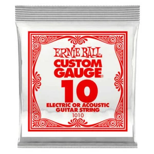 Ernie Ball P01010 .010 Plain Steel Electric or Acoustic Guitar Strings 6PK - Picture 1 of 1