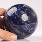 850g84mm Large Natural Sodalite Quartz Crystal Sphere Healing Ball Chakra Decor