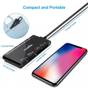 7-IN-1 USB 3.0 Speicherkartenleser, High-Speed ​​für Micro SD SDXC CF SDHC - Afbeelding 1 van 8