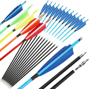 30" Carbon Arrow Archery SP500 4" 5" Turkey Feather Compoundbow Recurve Bow Hunt - Picture 1 of 18