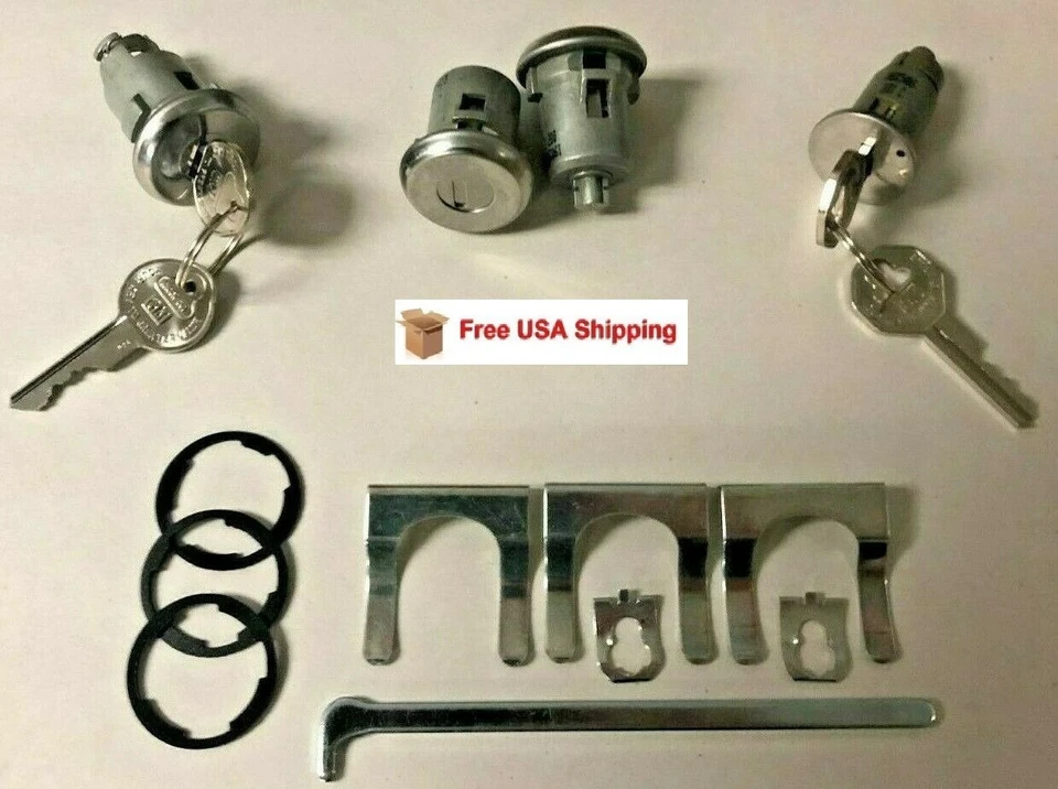 For 1965 Bel Air  Impala Caprice Ignition, Door & Trunk Lock Set- GM Keys - Изображение 1 из 1