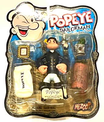 Popeye el Marinero - Figura de Acción Pea Coat Popeye, Mezco, Serie 1, Nueva Foto 1 de 2