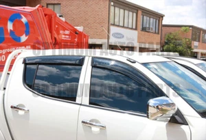 Weather shield Window Visors Weathershields to suit Mitsubishi Triton 2006-2015 - Picture 1 of 4