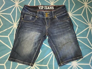 VIP JEANS Pantalones Cortos 5/6 Lavado Oscuro Bermudas Shorts - Imagen 1 de 6