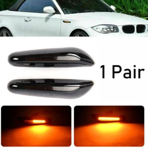 2*LED Side Marker Blinker Signal Lights Smoke Lens For BMW E60 E90 E92 E87 E46 A - Picture 1 of 12