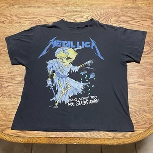 Vintage 1980s Metallica Their Money Tips Her Scales Again Brockum Pushead Medium - Picture 1 of 11