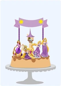 Personalized Tangled Enchanting Princess Cake Topper - Picture 1 of 1