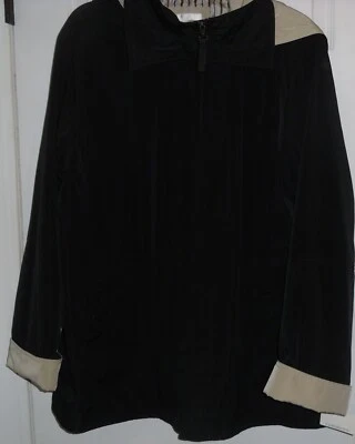 CHAQUETA CROFT & BARROW PARA HOMBRE XL CON CAPUCHA NEGRA/BRONCEADA RIBETE CREMALLERA POLIÉSTER Foto 1 de 4