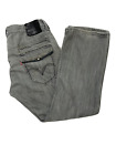Levis 514 Slim Straight Mens Jeans 36X30 Grey Distressed Measured At 35" X 29.5"