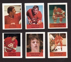 Atlanta Flames 1974-75 Loblaws Hockey Stamps Lot of 6 Pat Quinn Eric Vail