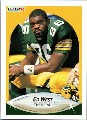 1990 Fleer - #181 Ed West (RC) - Image 1 of 2