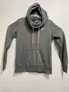 Nike Youth Unisex Gray Hooded Sweatshirt - size M Cowl Long Neck Cotton Blend - Picture 1 of 12