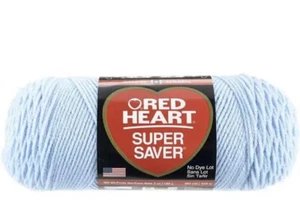 Red Heart Super Saver Yarn-Light Blue 073650846519 New! - Picture 1 of 1