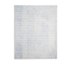 Pottery Barn Capitola Blue 8x10 Handmade Tufted Woolen Area Rug - Picture 1 of 6
