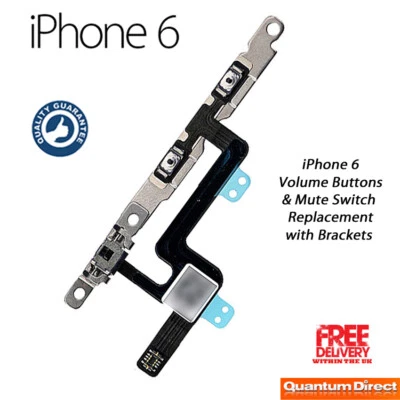 iPhone 6 Replacement Volume Buttons & Mute Silent Switch Repair w/Brackets - Image 1 of 4