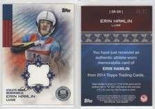 2014 US Olympic & Paralympic Team and Hopefuls Relics Silver /50 Erin Hamlin