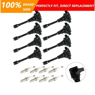 8x Ignition Coils+8x Iridium Spark Plug for 2017-2020  Nissan Armada UF677+93501 Foto 1 de 4