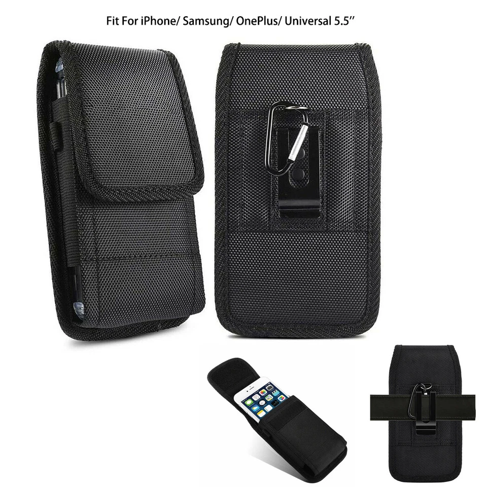 Vertical Case Pouch Belt Clip Holster Cover Case for iPhone / Samsung Cell Phone - Image 1 of 4