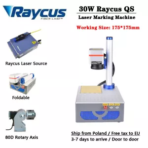Máquina de marcado láser de fibra Raycus QS 30W 175*175 mm con eje de roatría placa BJJCZ - Imagen 1 de 12