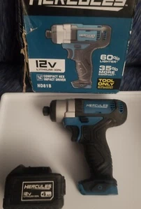 Hercules 12v Impact driver w/x2 batteries, battery charger, 45pc drill bits - Picture 1 of 5