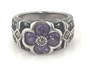 Amethyst Silver Ring - Picture 1 of 2