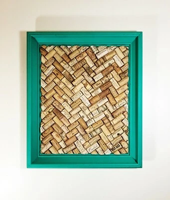 Wine Cork Bulletin Board--Winery Vineyard Memory Vintage Rustic Reminder Pin  - Image 1 of 4