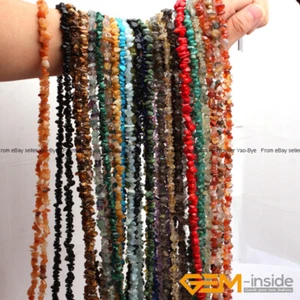 Natural 7-8mm Freeform Gemstone Chips Beads For Jewelry Making Strand 34"&15" - Picture 1 of 403