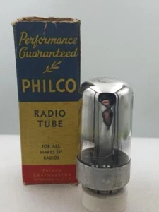 Philco 7B6 NOS NIB 950gm Black Plate Chrome Serious Tubes S973 - Picture 1 of 4