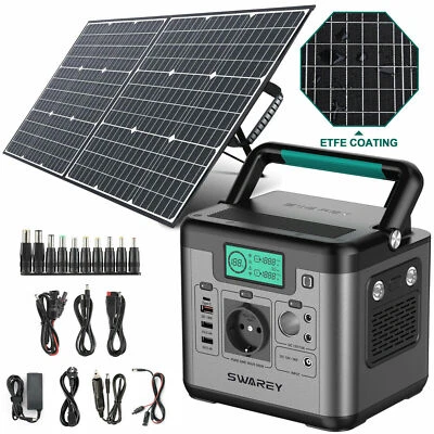 500W Solar Generator 518Wh Power Station Max-1000W Mit 100W Solarpanel Ladegerät - Bild 1 von 4