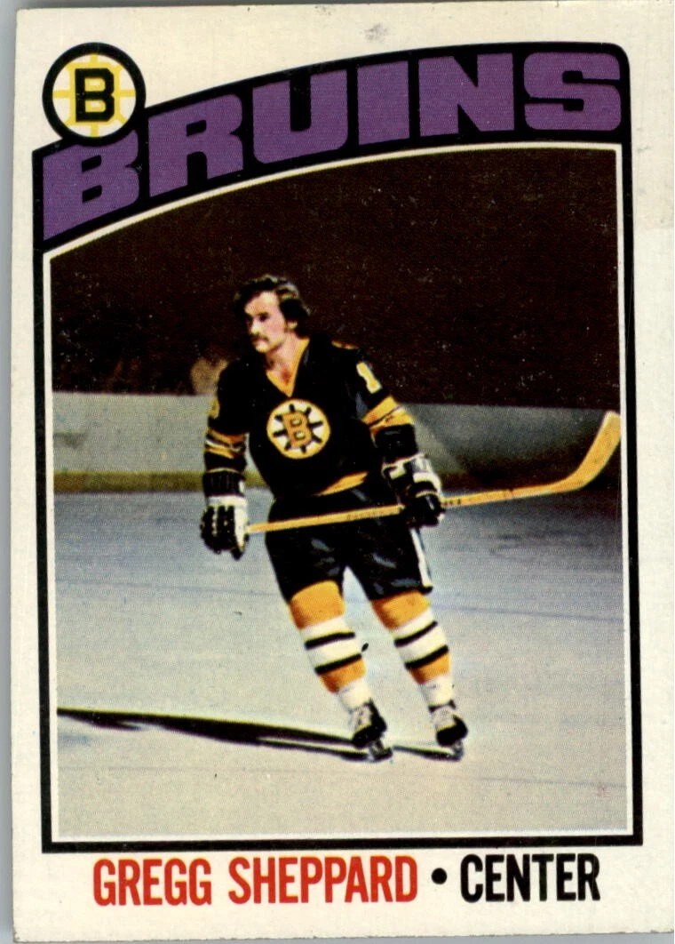 1976-77 TOPPS HOCKEY #155 GREGG SHEPPARD BOSTON BRUINS
