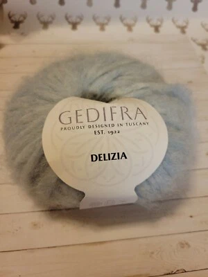 Gedifra Delizia Yarn Color 1605 Baby Blue Alpaca Polyamide 50 gr 12 needles - Image 1 of 4