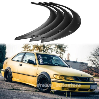 Juego de 4 piezas destellos de guardabarros lisos arcos de rueda flexibles extra anchos para Saab 9-3 Foto 1 de 4