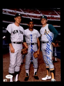 Luis Aparicio Jim Catfish Hunter JSA Cert Signed  8x10 Photograph Autograph - Picture 1 of 2