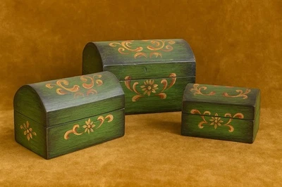 Набор из 3 деревянных ящиков для гнездования - Изображение 1 из 2