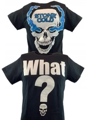 Stone Cold Steve Austin What? Smoking Skull Mens T-shirt - Image 1 of 4