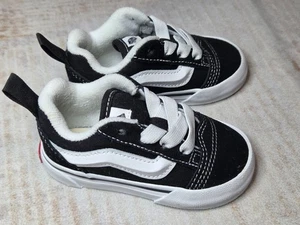 Scarpe sneakers skate VANS Knu Skool taglia 5 basse nere bianche bambino - Foto 1 di 7