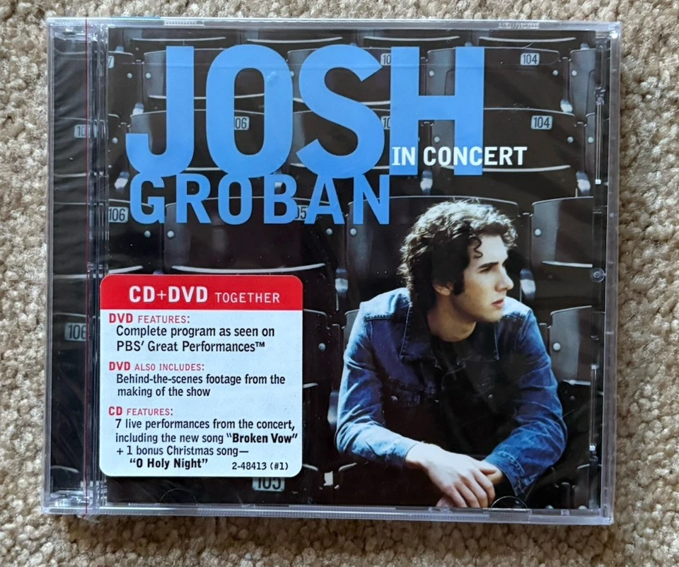 Josh Groban in Concert CD+DVD Film 2-Disc 2002 Live New Sealed Foto 1 de 2