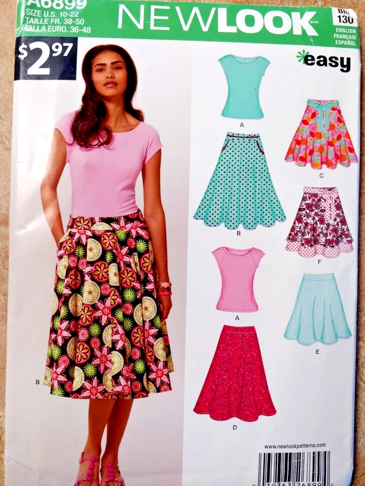NEW LOOK by Simplicity Easy Knit Only 6899 Misses Tops, Skirts, 7-Sizes 10-22 - Image 1 of 4