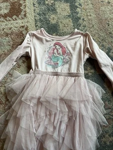 Disney Princess Little Mermaid Laces Dress Long Sleeve Size 4 - Picture 1 of 2