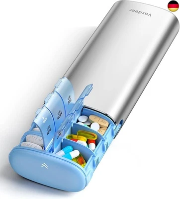 VAYDEER Tablettenbox 7 Tage [LFGB-zertifiziert] [Trockensicher]