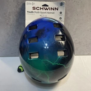 Schwinn Prospect Youth Multi-Sport Helmet Blue Green Storm Skating Biking 8+ NEW - Picture 1 of 10