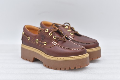 Scarpe da barca donna Timberland Stone Street platform in radica di birra TAGLIA 6 5